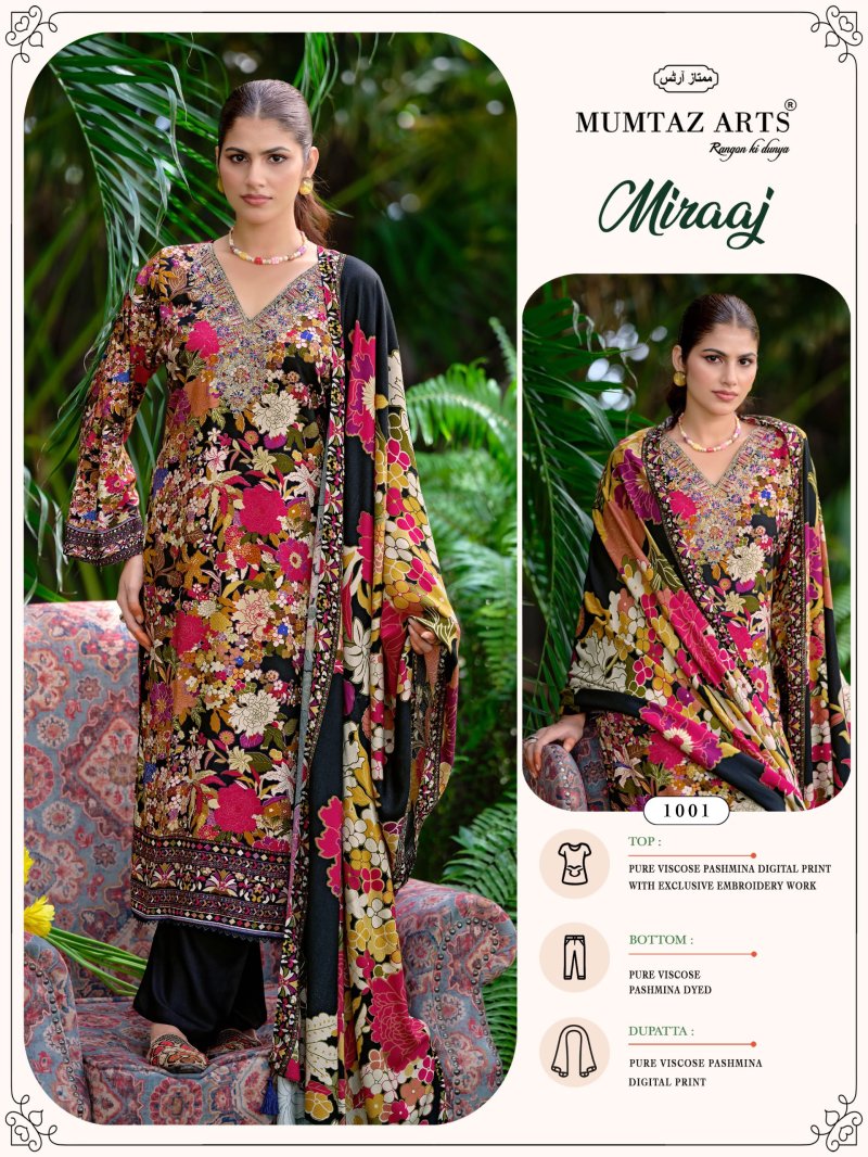 Miraaj By Mumtaz Arts Viscose Discharge Print Pashmina Salwar Suits